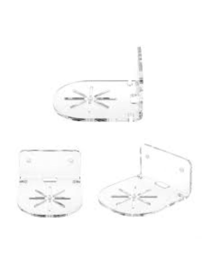 EMAAZZ LLC Clear Acrylic Wall Shelf Set of 3 – 4'' No-Drill Adhesive Mount Shelves for Security Cameras, Speakers, Baby Monitors & Smart Devices - Image 4